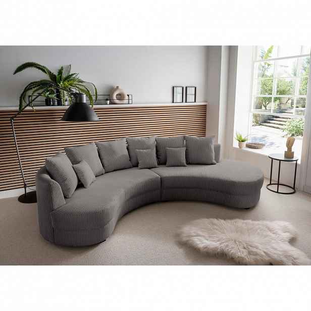 Livetastic SEDACÍ SOUPRAVA, textil, šedá