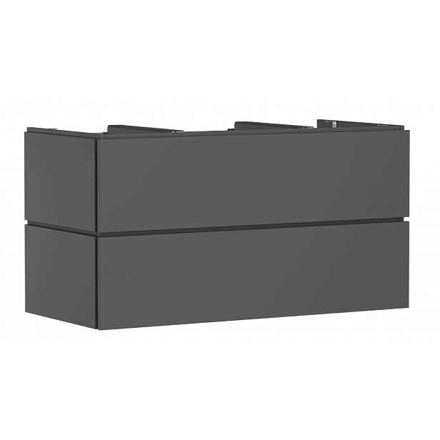 Hansgrohe Xilesa E - Umyvadlová skříňka, 62x118x55 cm, 2 zásuvky, matná šedá 54303760