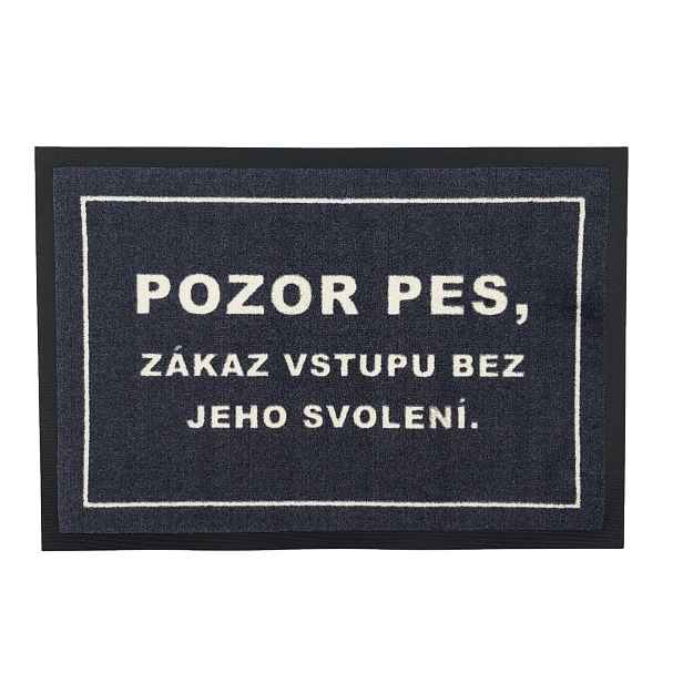 POSLEDNÍ ŠANCE: Rohožka se psím svolením 40x60 cm - na ven i na doma, 40x60, šedá, GDmats