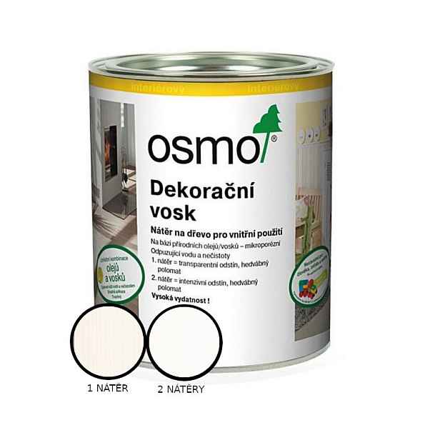 Vosk dekorační Osmo 3186 intenzivní bílý 0,125 l