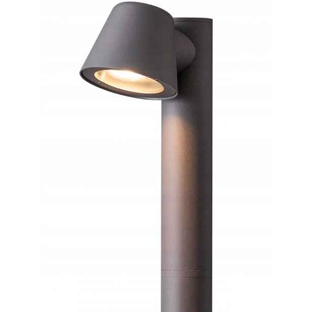 Zahradní sloupková Led lampa GU10 5W 3000K IP44 Hliník Antracit