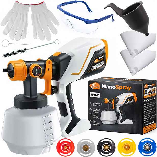 Elektrická Malířská Pistole 1000 W Pro Malování Stěn Nábytku Hvlp 5 Trysek