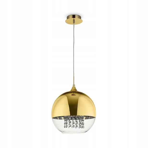 Závěsná lampa zlatá skleněná lampa s krystaly glamour 30 cm Maytoni