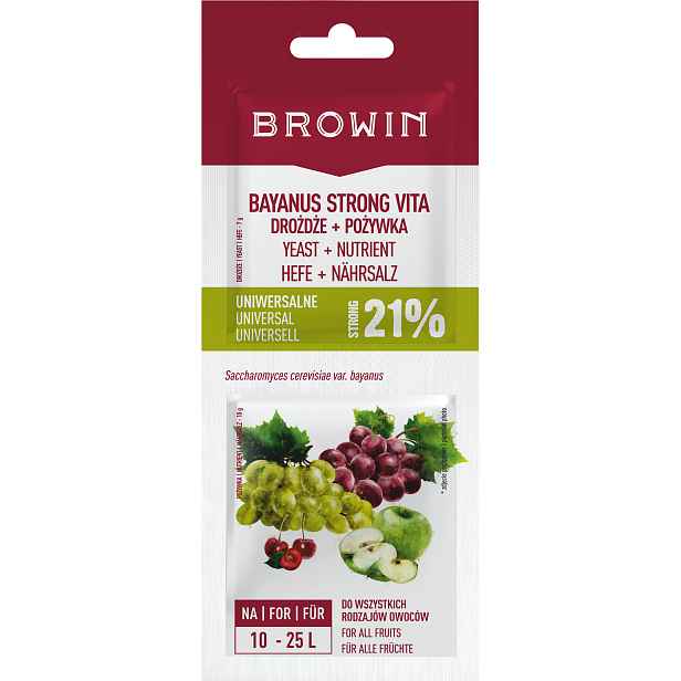 Browin Kvasinky Bayanus + živina - univerzální pro všechny druhy vína, 17 g