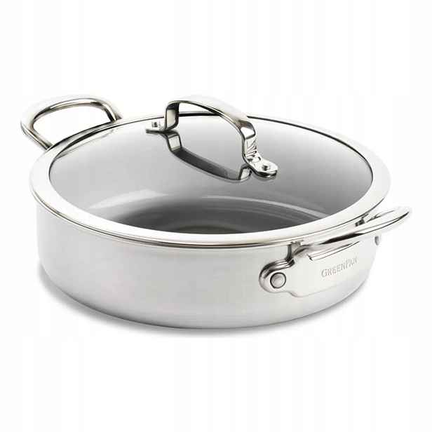 GreenPan Hrnec nízký s poklicí, 26 cm