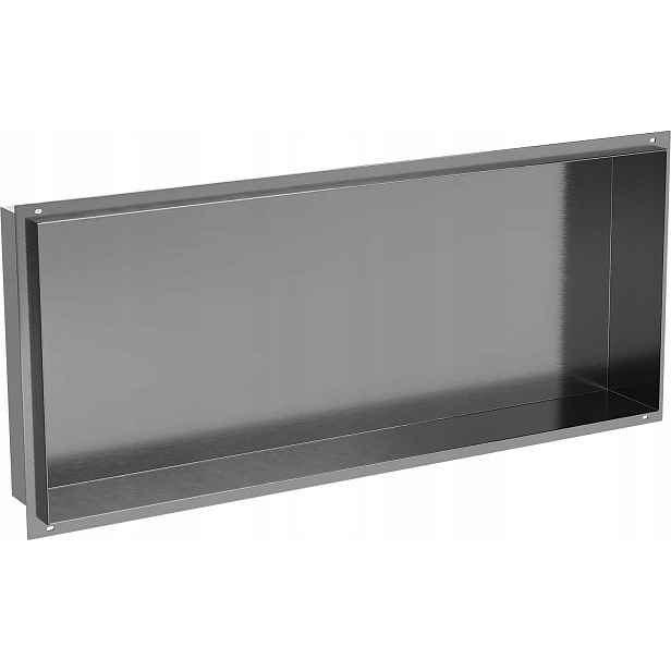 Mexen X-Wall-NR nerezová nika do sprchy bez lemu 75 x 30 cm, broušená gun gray