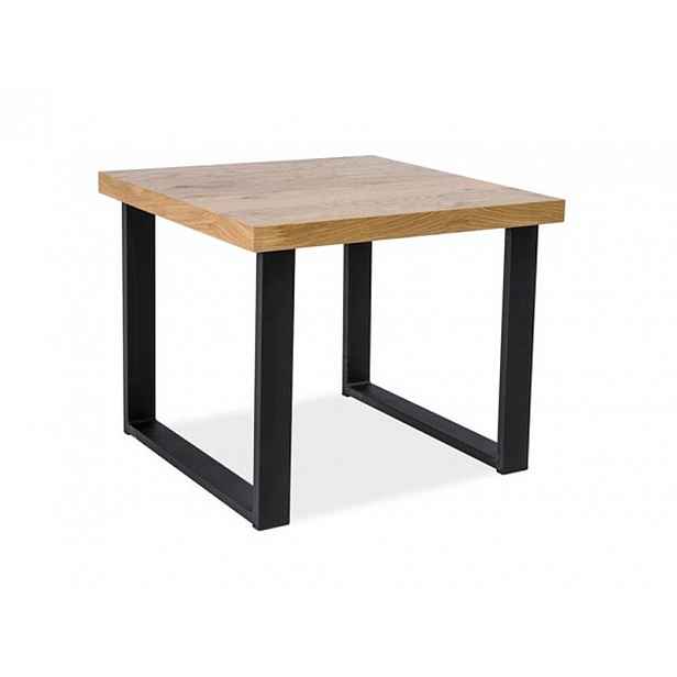 Příruční stolek s dubovou deskou UMBERTO C 60x60