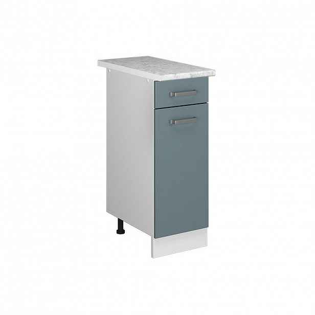Vicco UNIVERZÁLNÍ ZÁKLADNÍ JEDNOTKA R-Line Modrošedá 30 cm se zásuvkou, s pracovní deskou