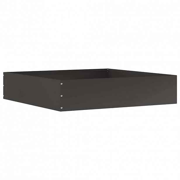 vidaXL Okraj trávníku 60 x 60 x 13 cm Ocel Černá