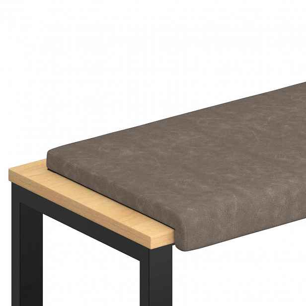 vidaXL Polštář na lavici Umělá kůže Šedá Hloubka 35 cm