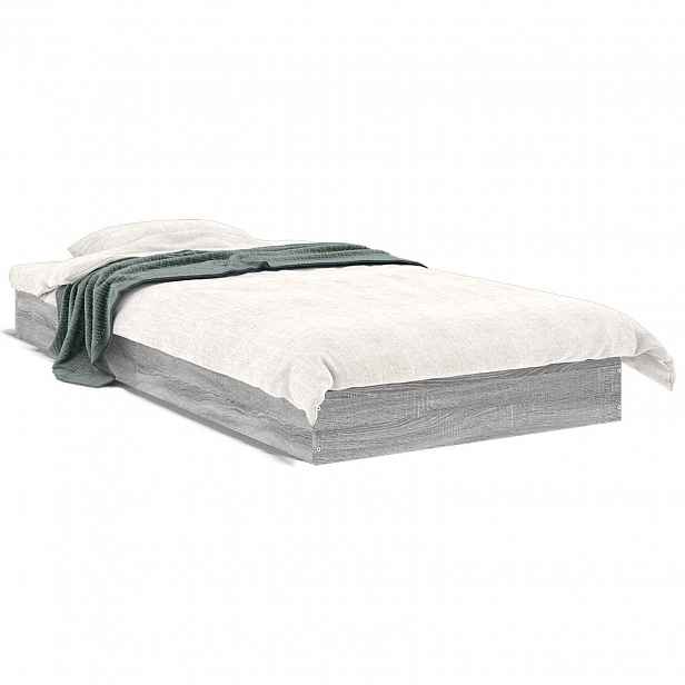 vidaXL Postel na podlaze Šedý Sonoma 80 x 200 cm Kompozitní dřevo