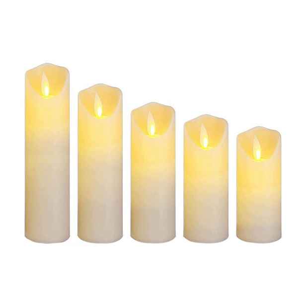 Sada 5 Led Svíček S Efektem Plamene, Usb, Vosk Ovladače