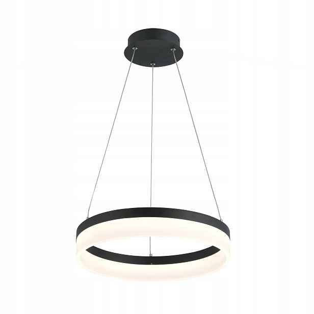 Černá Led lampa kruhová 24W 4000k do obývacího pokoje Cornelia nad stůl