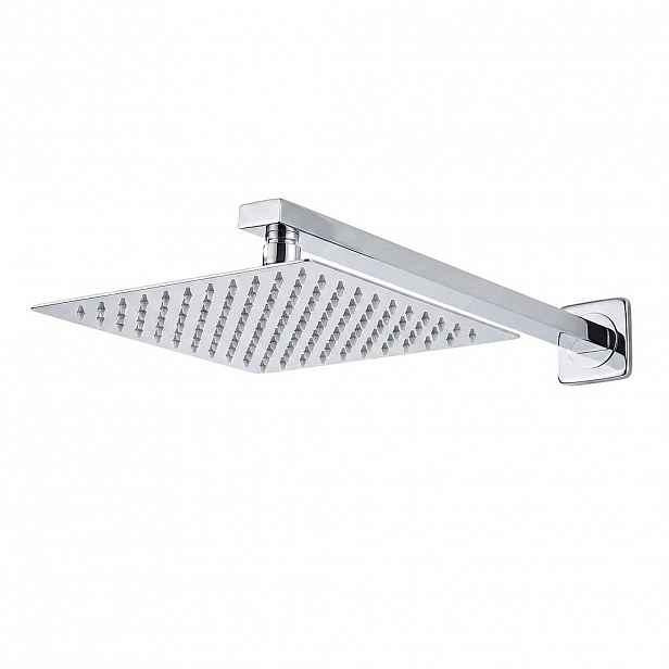 Dešťová Sprcha S Nástěnným Ramenem Sprchový Set Čtvercový 30 cm Chrom