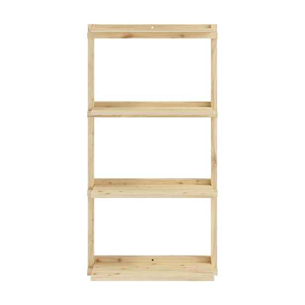 Nástěnná knihovna z borovicového dřeva v přírodní barvě 66x127 cm Groove – Karup Design