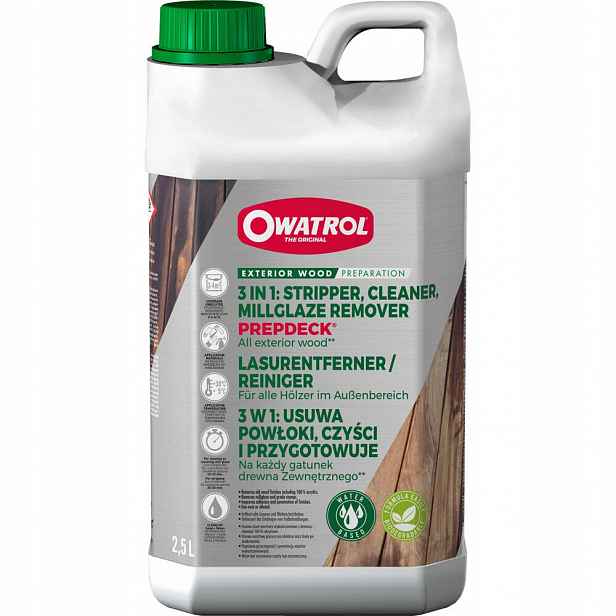 Prepdeck Čistí Dřevo A Odstraňuje Nečistoty Z Terasy 2.5 L