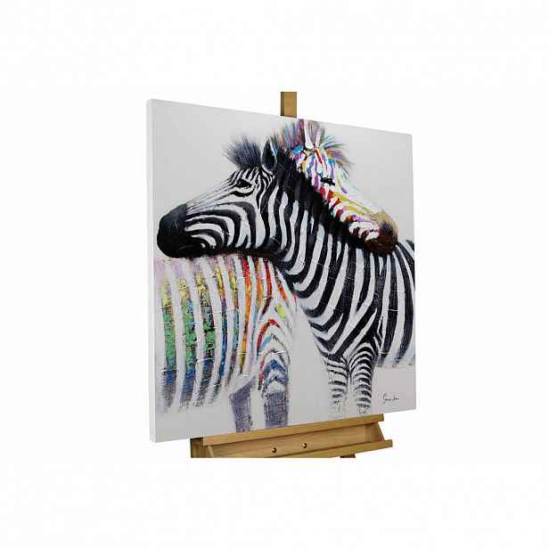 KUNSTLOFT RUČNĚ MALOVANÝ AKRYLOVÝ OBRAZ ČERNÝ, 80/80 CM
