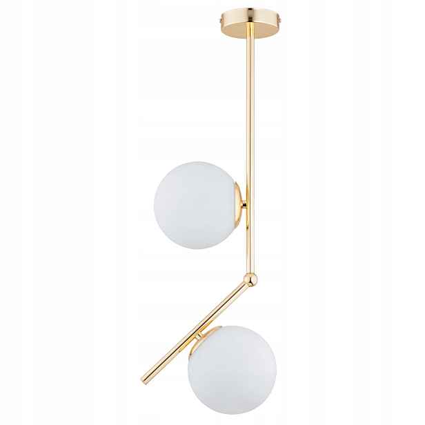 Závěsná lampa zlaté skleněné koule 2xE14 10W Liberty do obývacího pokoje Alfa