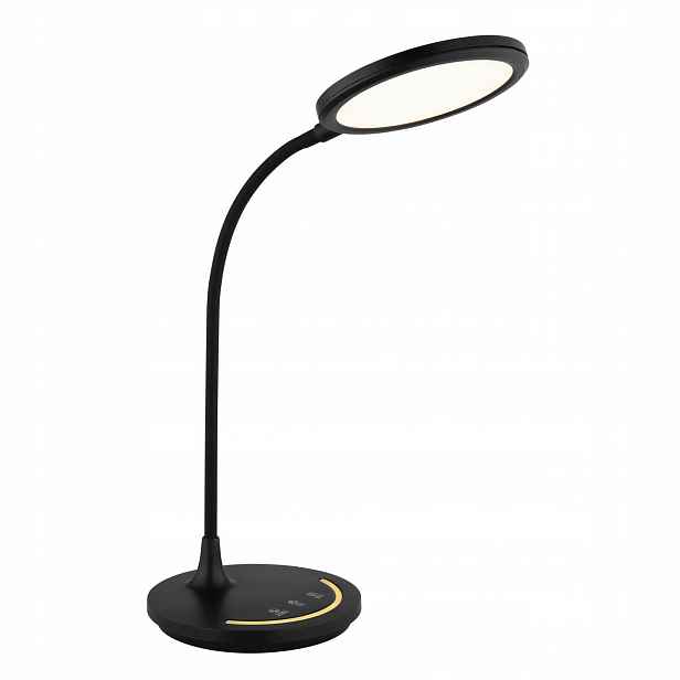 Černá stolní lampa Kenny s dotykovým stmíváním pro kancelář Globo