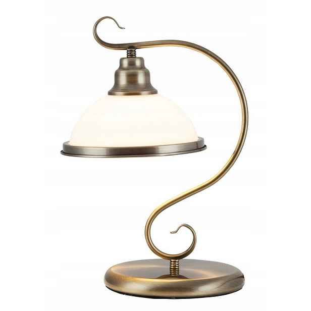 Hnědá stolní lampa Elisett s teplým leskem do obývacího pokoje Rabalux