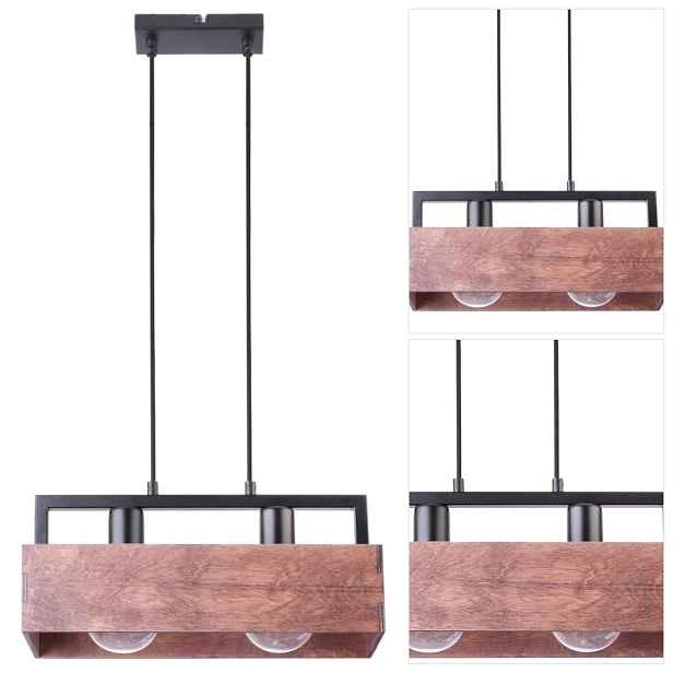 Hnědá závěsná lampa Dakota rozptýlený lesk v obývacím pokoji Sigma Lighting