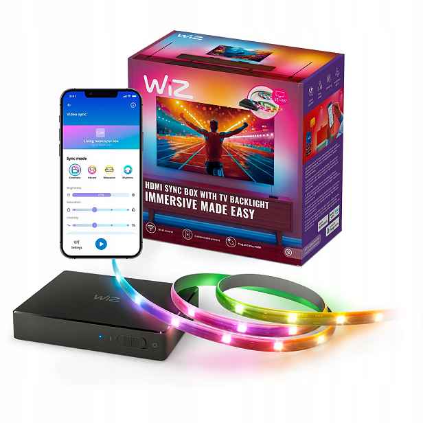 Inteligentní Led pásek Rgbic Tv 55"-65" s Hdmi Sync Boxem WiFi WiZ