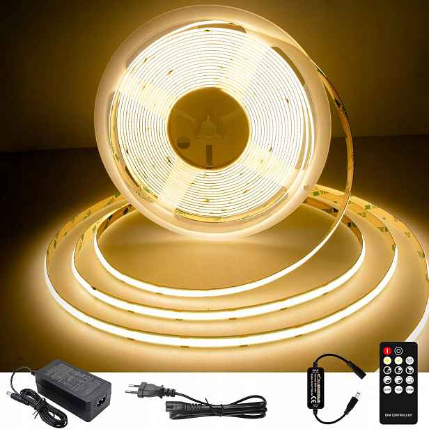 Ttway Led pásek Cob 4000K teplá bílá 10 m stmívatelný 24 V 384 L/m