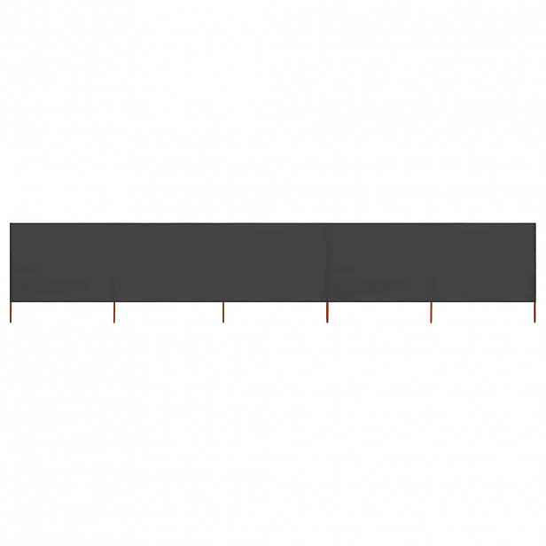 vidaXL 6dílná zástěna proti větru látková 600 x 80 cm antracitová