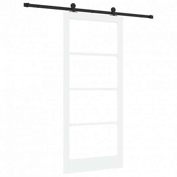 vidaXL Posuvné dveře ORKDAL 93 x 211 cm Masivní borové dřevo a sklo