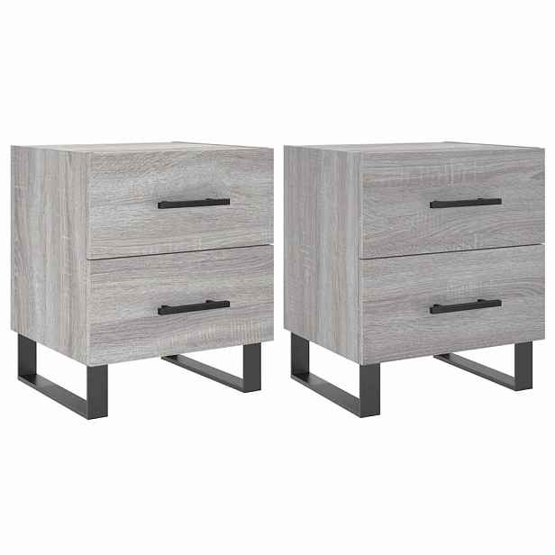 vidaXL Noční stolky 2 ks šedé sonoma 40x35x47,5 cm kompozitní dřevo