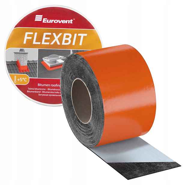 Bitumenová těsnící pokrývačská páska 100 mm x 10 m Ral 8004 Eurovent
