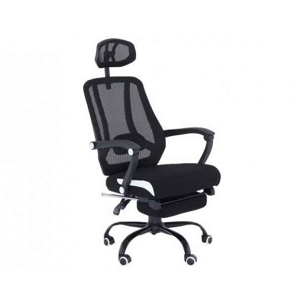 Kancelářská židle, černá síťka / černá, SIDRO - 60 cm