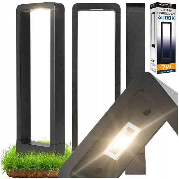 Led Zahradní Lampa Venkovní Stojací Rámeček Sloupek Vodotěsná IP54 50cm
