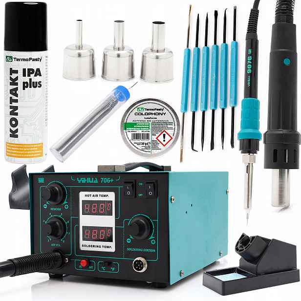 Set Pájecí Stanice Páječka Yihua 706+ 2V1 Hot-air Cín Kalafuna