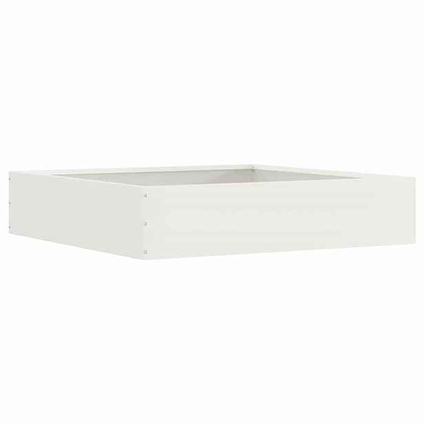 vidaXL Okraj trávníku 60 x 60 x 13 cm Ocel Bílá