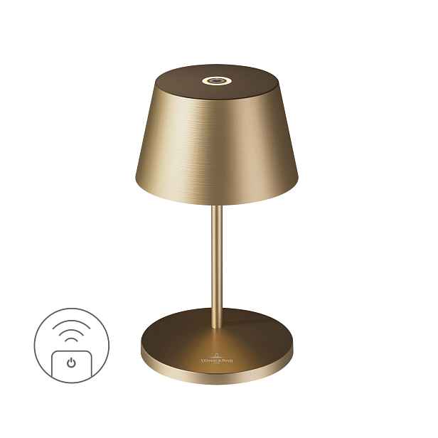 Villeroy & Boch Nabíjecí LED lampa do exteriéru / interiéru Seoul, 20 cm, brushed gold  97209
