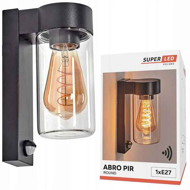 Fasádní lampa Zahradní nástěnné svítidlo E27 Led Lucerna s Pir senzorem Aluminium