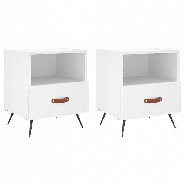vidaXL Noční stolky 2 ks bílé 40 x 35 x 47,5 cm kompozitní dřevo