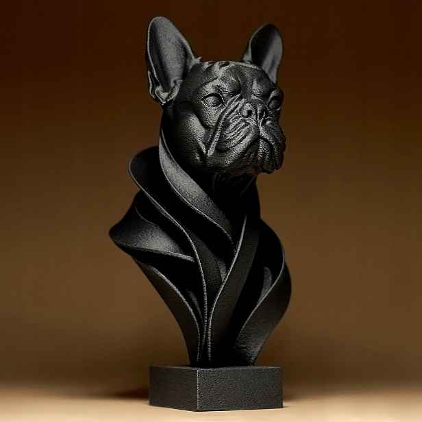 Francouzský Buldoček Figurka Soška Dekorace Dárek 3D tisk 15 cm