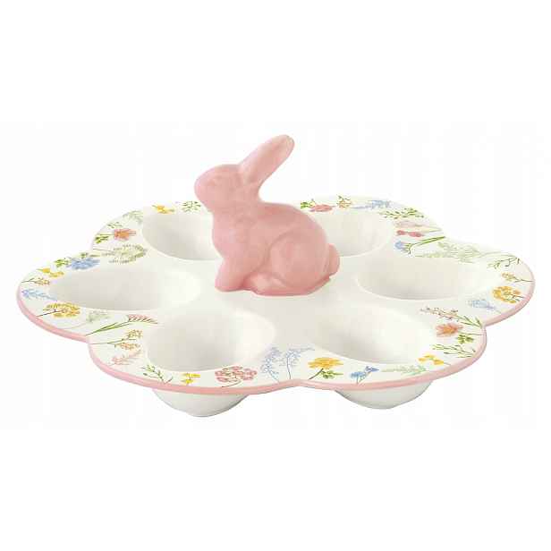 Porcelánová miska na jarní vajíčka králíček podnos Velikonoční