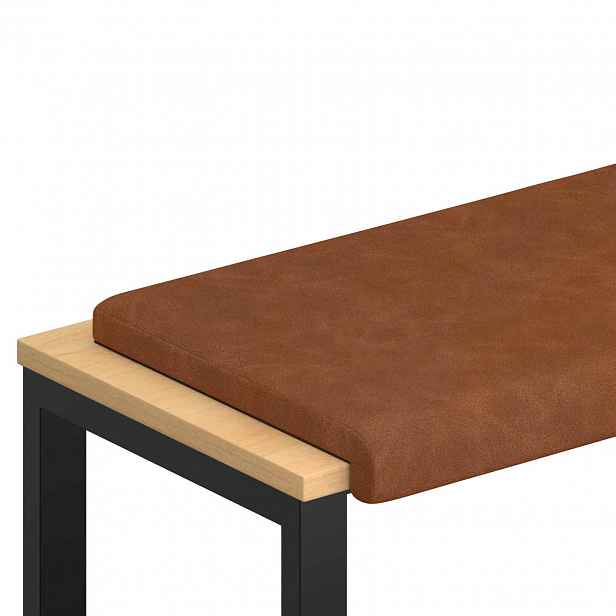 vidaXL Polštář na lavici Umělá kůže Hnědá Hloubka 35 cm
