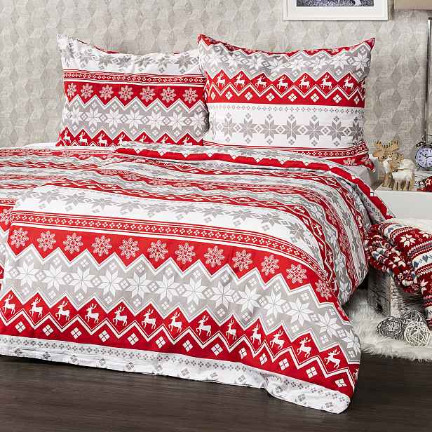 4Home Bavlněné povlečení Red Nordic