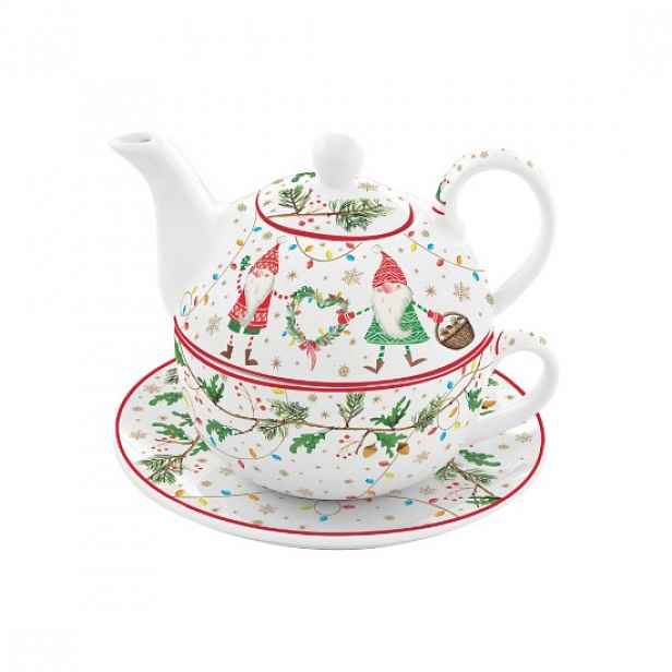 Čajový servírovací set z porcelánu, 350 ml, "READY FOR CHRISTMAS" - Ea