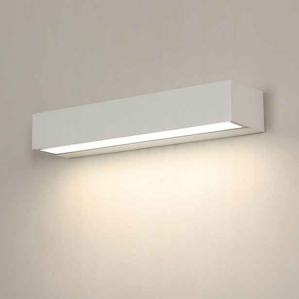 Nástěnné Led svítidlo bílé obdélníkové moderní 16W 4500K IP65