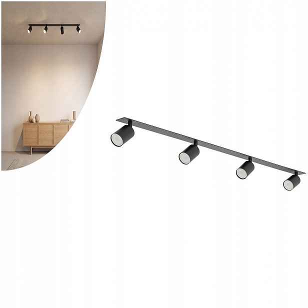 Spot Reflektor Zapuštěné svítidlo Černé 4xGU10 Pohyblivý Kov Tk Lighting
