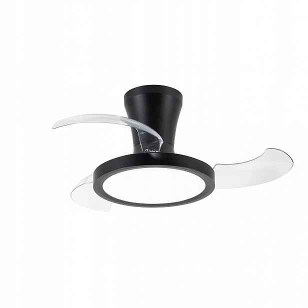 Stropní Svítidlo s ventilátorem, černá, Led osvětlení do ložnice obývacího pokoje