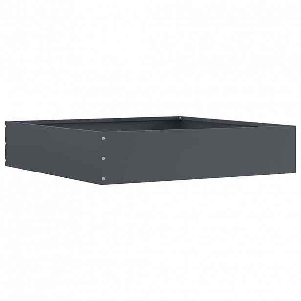 vidaXL Okraj trávníku 60 x 60 x 13 cm Ocel Antracitová