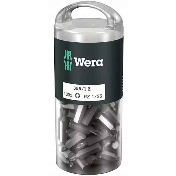 Bit PZ2 x 25 mm 1/4" 100 kusů v balení 851/1 Z 072444 Wera