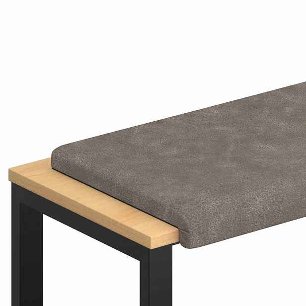 vidaXL Polštář na lavici Umělá kůže Šedá Hloubka 35 cm