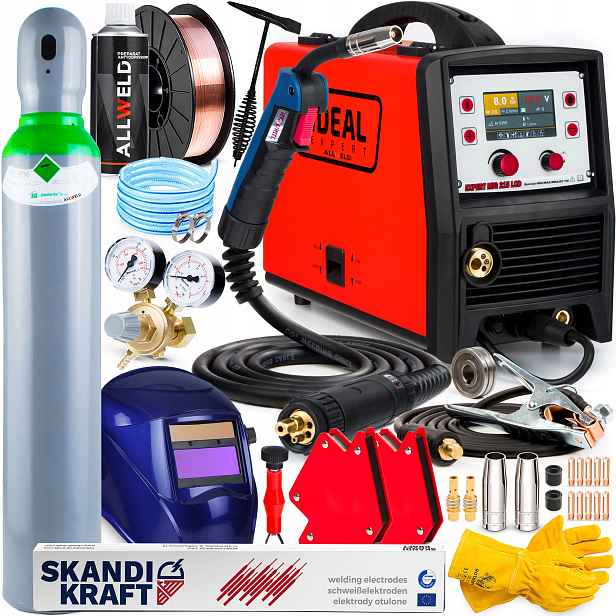 Invertorová Svářečka Ideal Expert Mig 215 LCD Mma Tig 200A Synergie Igbt
